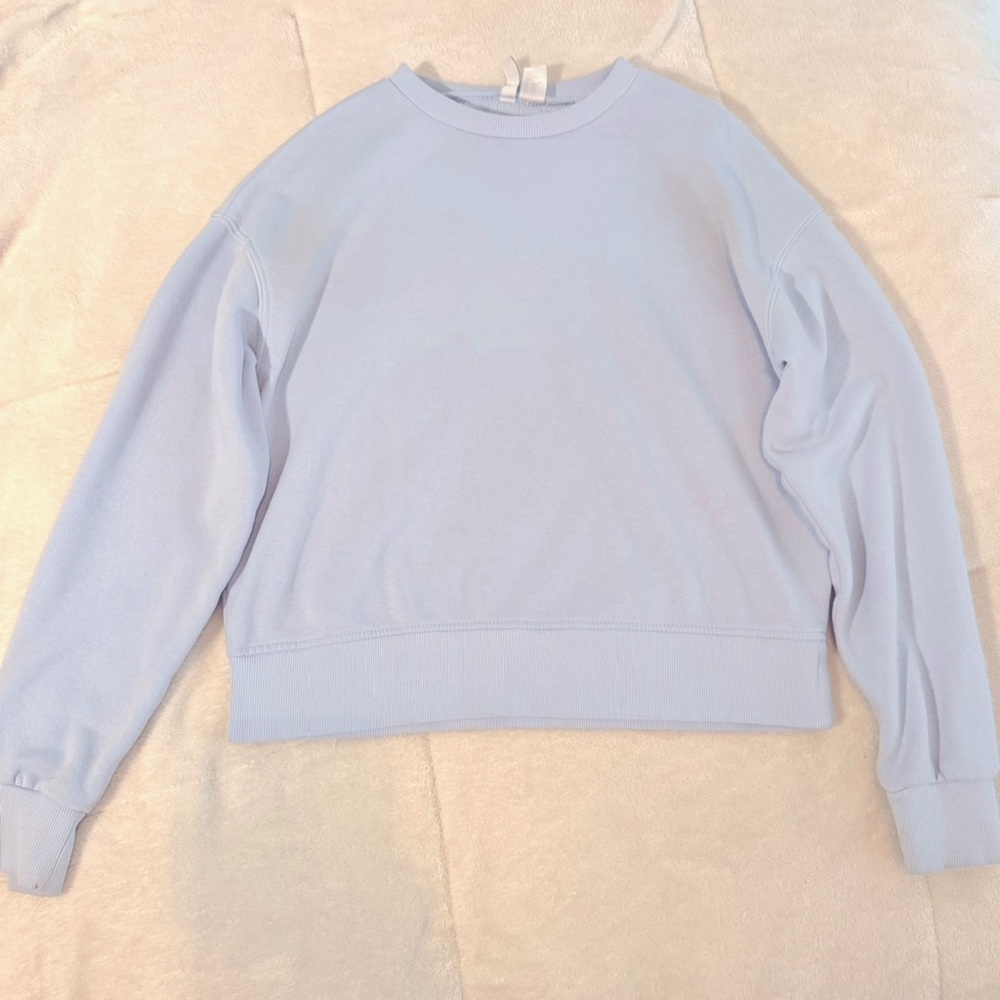 H&M Light Blue Sweatshirt XXS